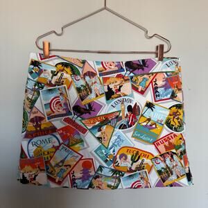 Loudmouth Women Golf Skort 14 Fairway Postcards From The Wedge Pickleball Tennis